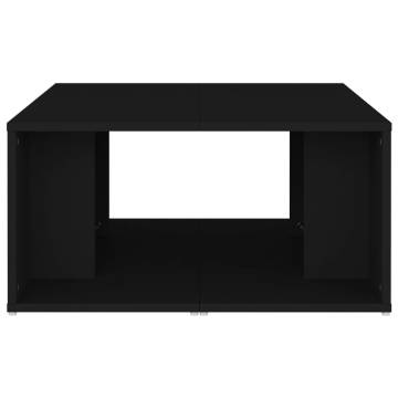 Elegant 4 Pcs Black Coffee Tables - Engineered Wood 33x33x33 cm