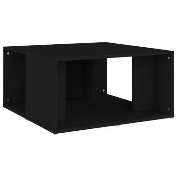 Elegant 4 Pcs Black Coffee Tables - Engineered Wood 33x33x33 cm