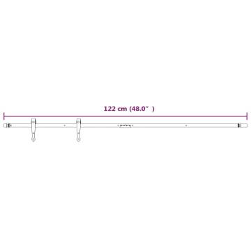 Mini Sliding Cabinet Door Kit - Carbon Steel White 122 cm