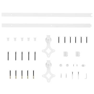 Sliding Door Hardware Kit 183 cm Steel White - HipoMarket