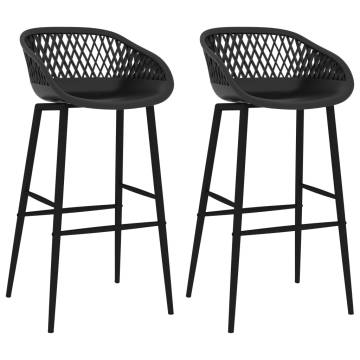 Bar Chairs Set of 2 – Stylish Black Design for Your Space