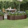 Garden Raised Bed Powder-coated Steel 175x100x36 cm Brown Colour brown Size 175 x 100 x 36 cm Quantity in Package 1 