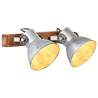 Industrial Wall Lamp Silver 45x25 cm E27 Colour silver Quantity in Package 1 Bulb Quantity straight - 2 lamp shades Model 