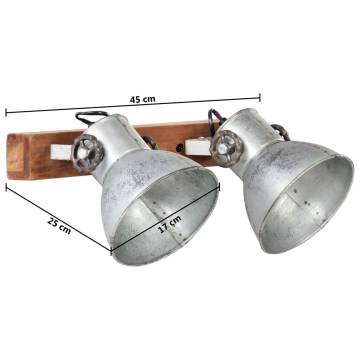 Industrial Wall Lamp Silver 45x25 cm E27 - Stylish Lighting