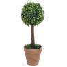 Artificial Boxwood Plants 2 pcs - Green Ball Shaped 33 cm