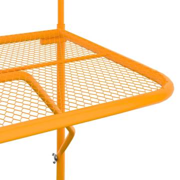 Yellow Balcony Table 60x40 cm Steel - Space-saving Design