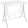 Replacement Canopy for Garden Swing White 188/168x145/110 cm Colour white Size 188/168 x 145/110 cm 