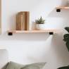 Wall Shelf 60x20x2 cm - Untreated Solid Oak Wood