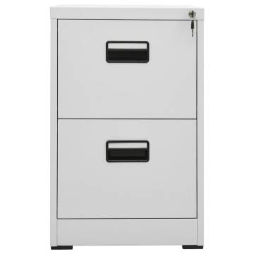 Light Grey Filing Cabinet - 46x62x72.5 cm Steel Design