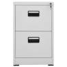 Light Grey Filing Cabinet - 46x62x72.5 cm Steel Design