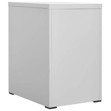 Light Grey Filing Cabinet - 46x62x72.5 cm Steel Design