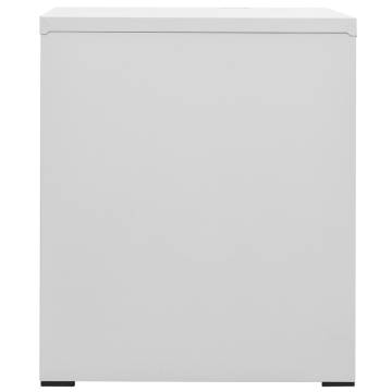 Light Grey Filing Cabinet - 46x62x72.5 cm Steel Design