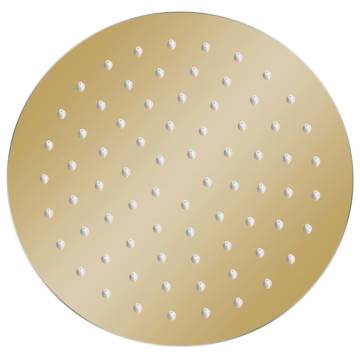 Gold Round Rain Shower Head - 20 cm Stainless Steel | HipoMarket