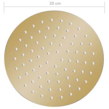 Gold Round Rain Shower Head - 20 cm Stainless Steel | HipoMarket