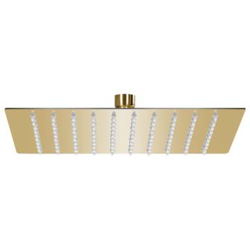 Gold Square Rain Shower Head | Stainless Steel 20x20 cm