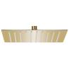 Rain Shower Head Stainless Steel 20x20 cm Square Gold Colour gold Size 20 x 20 cm Quantity in Package 1 Shape square 