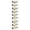 Stylish Wall-Mounted Wine Rack for 9 Bottles - Gold Iron