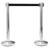 Retractable Belt Barrier 200 cm Black | Crowd Control Solution