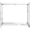 2-Layer Tire Racks | 110x40x110 cm Steel | 2 pcs Silver