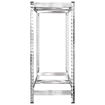 2-Layer Tire Racks | 110x40x110 cm Steel | 2 pcs Silver