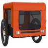 Durable Pet Bike Trailer - Orange & Black Oxford Fabric