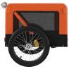 Durable Pet Bike Trailer - Orange & Black Oxford Fabric