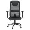 Black Mesh & Faux Leather Office Chair - Comfort & Style