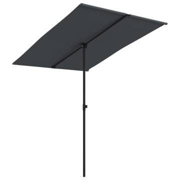 Outdoor Parasol with Aluminium Pole 2x1.5 m Black - Buy Now