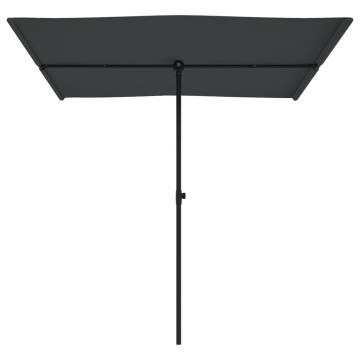 Outdoor Parasol with Aluminium Pole 2x1.5 m Black - Buy Now