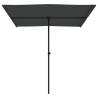 Outdoor Parasol with Aluminium Pole 2x1.5 m Black - Buy Now