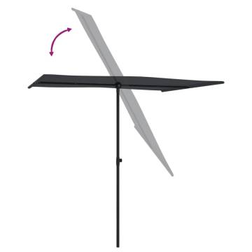 Outdoor Parasol with Aluminium Pole 2x1.5 m Black - Buy Now