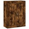 Elegant Wall Mounted Cabinet in Smoked Oak - 69.5x34x90 cm