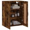 Elegant Wall Mounted Cabinet in Smoked Oak - 69.5x34x90 cm