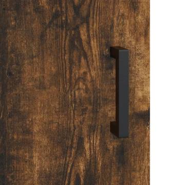 Elegant Wall Mounted Cabinet in Smoked Oak - 69.5x34x90 cm