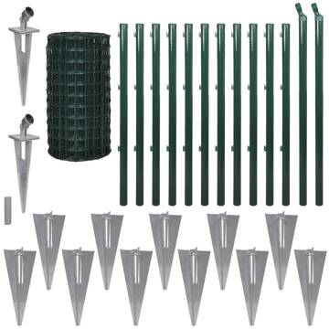 Euro Fence Steel 25x1.7m Green - Durable & Easy Installation