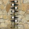 Stylish Wall-mounted Wine Rack for 9 Bottles - Black Iron