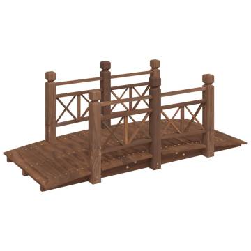 Garden Bridge with Railings | Solid Wood Spruce - 150x67cm