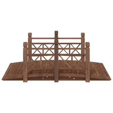 Garden Bridge with Railings | Solid Wood Spruce - 150x67cm