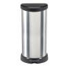 Curver 40L Deco Pedal Bin in Silver | Stylish & Hygienic