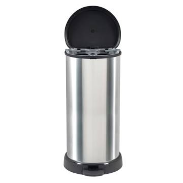 Curver 40L Deco Pedal Bin in Silver | Stylish & Hygienic