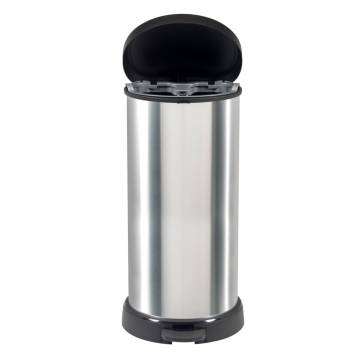 Curver 40L Deco Pedal Bin in Silver | Stylish & Hygienic