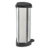 Curver 40L Deco Pedal Bin in Silver | Stylish & Hygienic