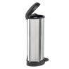 Curver 40L Deco Pedal Bin in Silver | Stylish & Hygienic