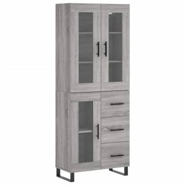 Stylish Highboard Grey Sonoma - Elegant Storage Solution