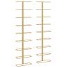 Wall-Mounted Wine Rack for 9 Bottles - Gold Iron Set of 2