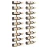 Wall-Mounted Wine Rack for 9 Bottles - Gold Iron Set of 2