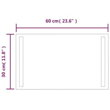 LED Bathroom Mirror 60x30 cm - Stylish & Waterproof