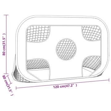 Football Goal Net with Target - 120x80x80 cm | HipoMarket