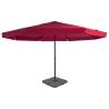 Red Outdoor Umbrella with Portable Base - Perfect Sun Protection