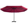 Red Outdoor Umbrella with Portable Base - Perfect Sun Protection